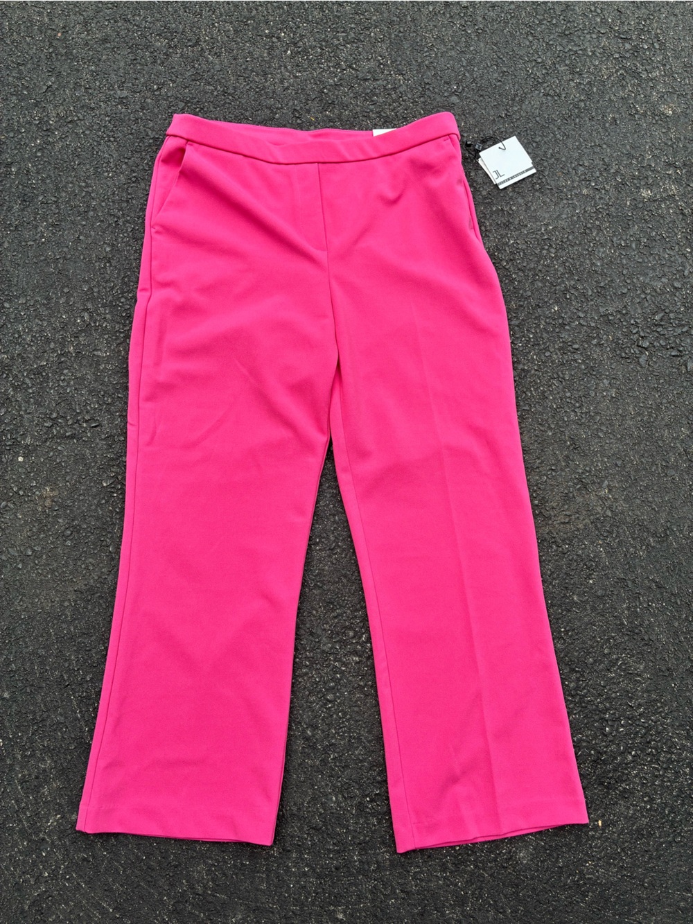 Jules & Leopold Vibrant Pink Straight-Leg Pull-On Pants